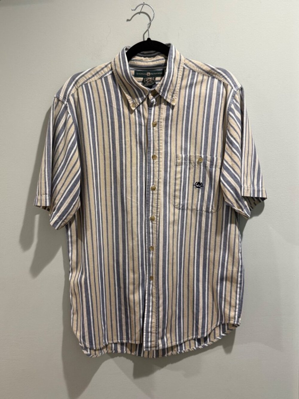 U.S. Polo Assn. Men's Medium Striped Short Sleeve Button Up Shirt